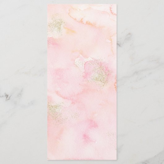 Menu Mariage Flore et Poussière Or (Dos)