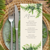 Menu Mariage Flower Ferns