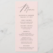 Menu Mariage flush Elegance moderne (Devant)