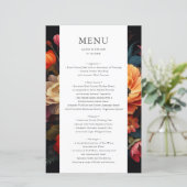Menu Mariage foncé Vibran Bloom (Debout devant)
