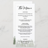 Menu Mariage forestier de bois vert (Devant / Derrière)