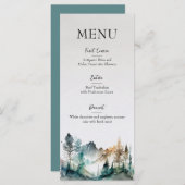 Menu Mariage Forêt Rustique (Devant / Derrière)
