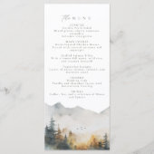 Menu Mariage Forêt Rustique (Devant)