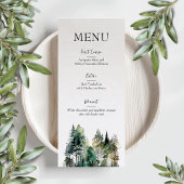 Menu Mariage Forêt Rustique
