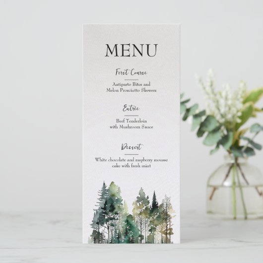 Menu Mariage Forêt Rustique (Debout devant)