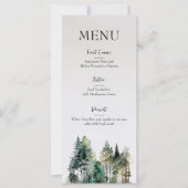 Menu Mariage Forêt Rustique (Devant)