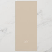 Menu Mariage Formel au Champagne Taupe (Dos)
