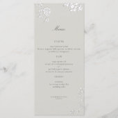 Menu Mariage Formel Classique Éthéré Sonnet Ivoire Rose (Devant)