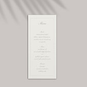Menu Mariage Formel Faux Embossé
