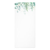 Menu mariage fougères de verdure eucalyptus (Dos)