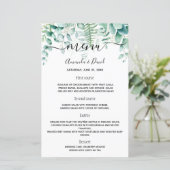Menu mariage fougères de verdure eucalyptus (Debout devant)