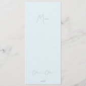 Menu Mariage Fraîcheur d'hiver (Dos)