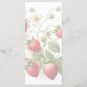 Menu Mariage Fraises d'aquarelle (Dos)
