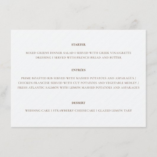 Menu Mariage Français Kissed Sweet Berry Raisins (Devant)