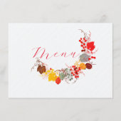 Menu Mariage Français Kissed Sweet Berry Raisins (Dos)