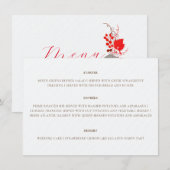 Menu Mariage Français Kissed Sweet Berry Raisins (Devant / Derrière)