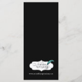 Menu Mariage Fuchsia et Black Floral Filigree (Dos)