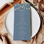 Menu Mariage Garden Lights<br><div class="desc">Menu mariage avec lustres de jardin. Customisez le menu avec votre libellé pour en faire votre propre !</div>