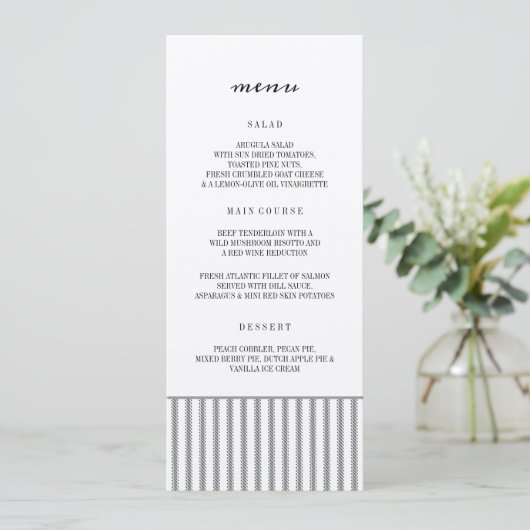 MENU MARIAGE GARLAND GREENS (Debout devant)
