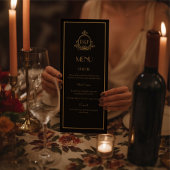 Menu Mariage Gatsby Black and Gold Roaring 20s
