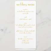 Menu Mariage Gatsby Blanc Et Golden Great (Devant)