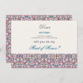 Menu Mariage géométrique en treillis marocain (Devant / Derrière)