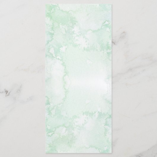 Menu Mariage Géométrique Floral Greenery (Dos)