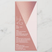 Menu Mariage géométrique minimaliste moderne (Devant)