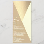 Menu Mariage géométrique minimaliste moderne (Devant)