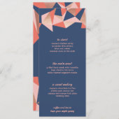 Menu Mariage géométrique moderne à facettes (Devant / Derrière)