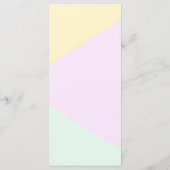 Menu Mariage géométrique Pastel Muet (Dos)