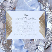 Menu Mariage Géométrique White Gold Gatsby
