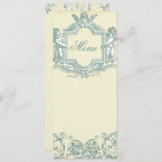 Menu Mariage Georgiana (Crème) (Devant / Derrière)