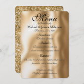 Menu Mariage Glam Gold (Devant / Derrière)
