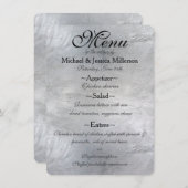 Menu Mariage Glam Silver (Devant / Derrière)