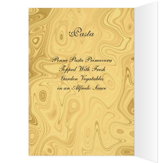 Menu mariage Gold (Intérieur (Gauche))