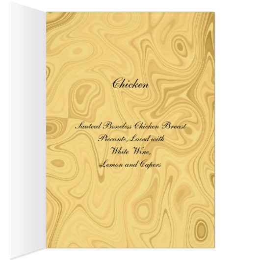 Menu mariage Gold (Intérieur (Droit))