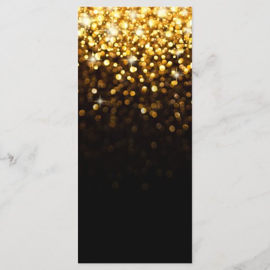 Menu Mariage Gold Black Hollywood Glitz Glam (Dos)