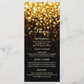 Menu Mariage Gold Black Hollywood Glitz Glam (Devant)