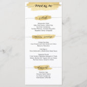 Menu Mariage Gold Brushstrokies (Devant)
