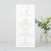 Menu Mariage Gold Chic (Debout devant)
