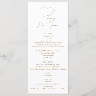 Menu Mariage Gold Chic