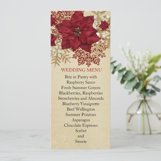 Menu Mariage Gold Christmas Miracle (Debout devant)
