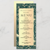 Menu Mariage Gold de luxe (Devant / Derrière)