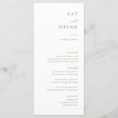 Menu Mariage Gold Elegant Calligraphy (Devant)