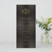 Menu Mariage Gold Filigree Fine V2 ID871 (Debout devant)