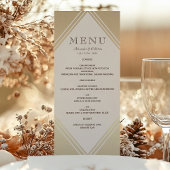 Menu Mariage Gold Foil