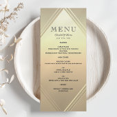 Menu Mariage Gold Foil