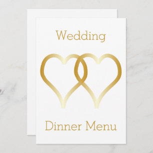 Menu mariage Gold Hearts