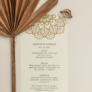 Menu Mariage Gold Mandala